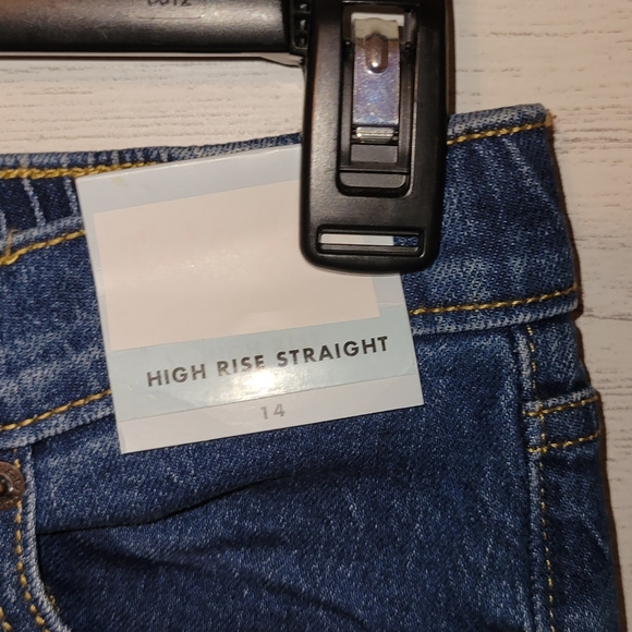 NWT | 2 Pairs of Cat & Jack Girls High Rise Straight Jeans | Size 14 - Picture 3 of 14